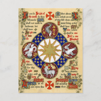 Carte Postale Manuscrit éclairé l'Epiphanie