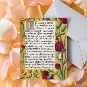 Carte Postale Manuscrit lumineux médiéval Évangile Saint-Jean