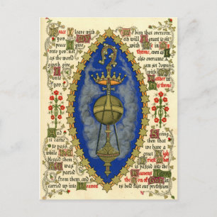 Carte Postale Manuscrit lumineux pour le jour de l'Ascension