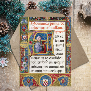 Carte Postale Manuscrit médiéval catholique de Noël