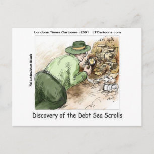 Carte Postale Manuscrits de la mer de dettes drôles