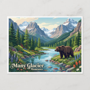 Carte Postale Many Glacier Valley Babb Montana