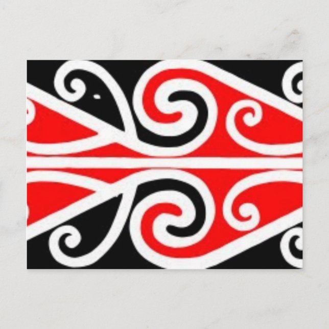 Carte Postale maori conçoit de l'art tribal pour vous (Devant)