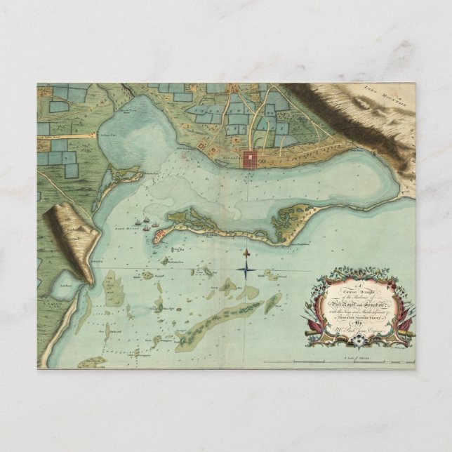 CARTE POSTALE MAP : JAMAICA, 1756 (Devant)
