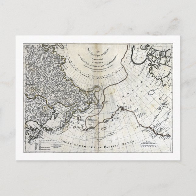 CARTE POSTALE MAP: NORTH PACIFIC (Devant)