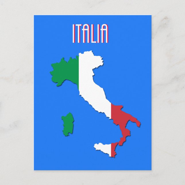 Carte Postale Map of Italy postcard (Devant)