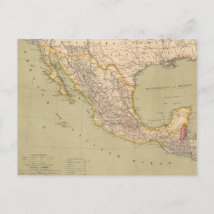 Carte Postale Map of Mexico