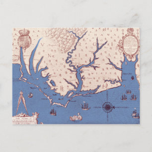 Carte Postale Map of Virginia