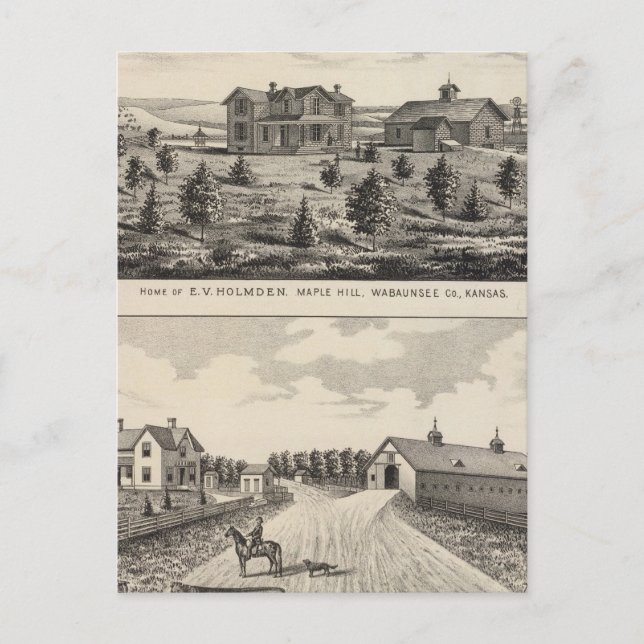 Carte Postale Maple Hilland Silver Spring Ranch, Kansas (Devant)