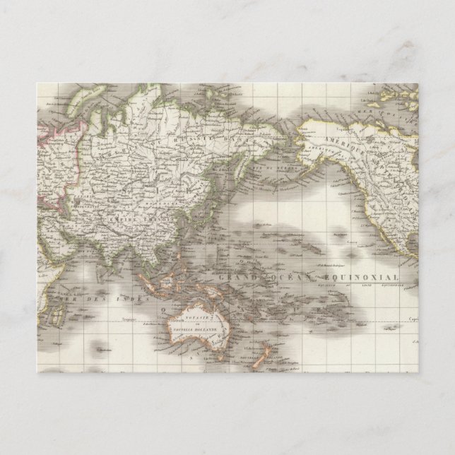 Carte Postale Mappemonde - Globe map (Devant)