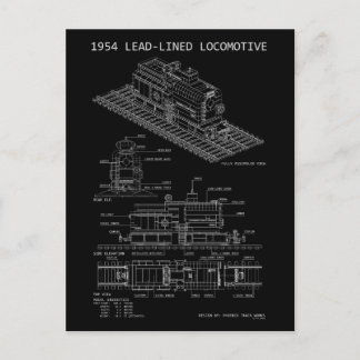 Carte Postale Maquette MOC de plan de locomotive blindée au plom