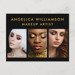 Carte Postale Maquillage Artiste 3 Photo Gold Business
