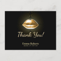 Maquillage Artiste 3D Gold Lips Beauté Salon Merci