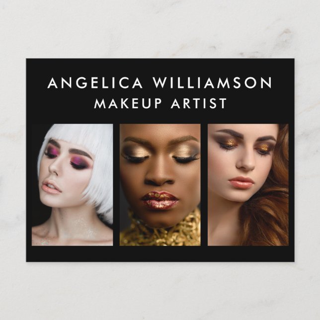 Carte Postale Maquillage Artiste Entreprise 3 Photo (Devant)