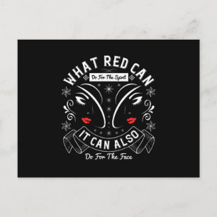 Carte Postale Maquillage - Ce Que Le Rouge Peut Faire Pour L'Esp