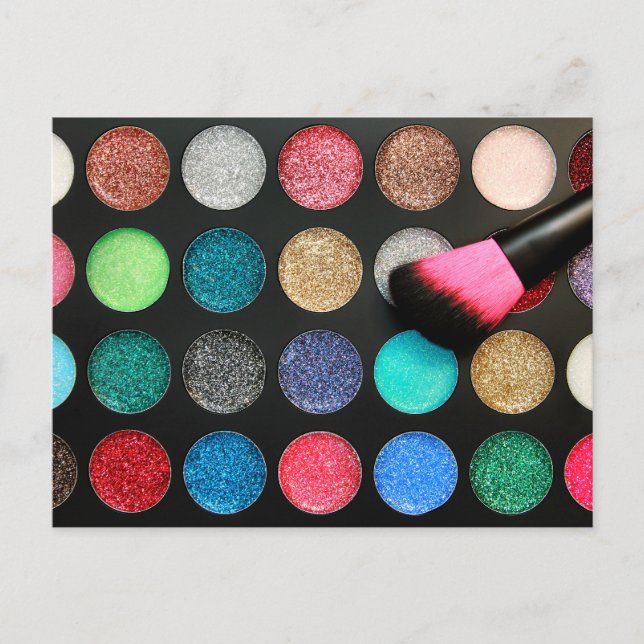 Carte postale Maquillage parties scintillant (Devant)