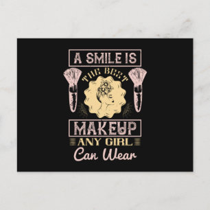 Carte Postale Maquillage - Un Sourire Est Le Meilleur Maquillage