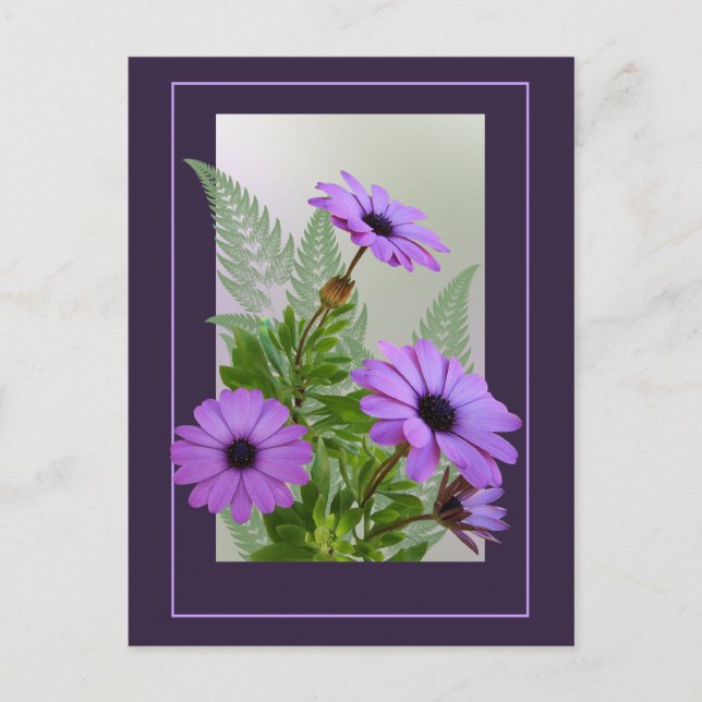 Carte postale Maquillage violet encadré - TBA (Devant)