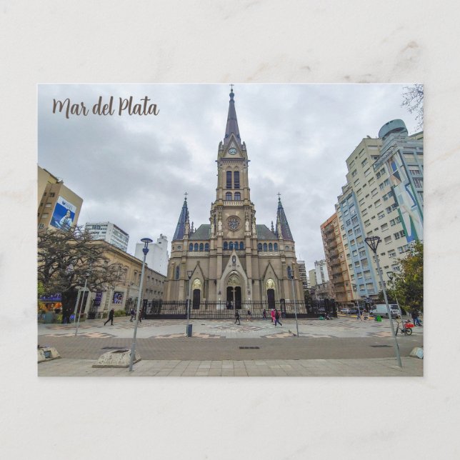 Carte Postale Mar del Plata, Argentine, Basilique Los Santos (Devant)