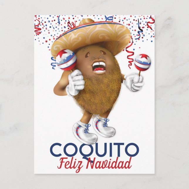 Carte Postale Maracas de noix de coco Coquito (Devant)