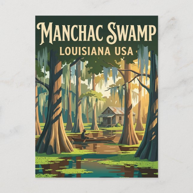 Carte Postale Marais Manchac USA (Devant)