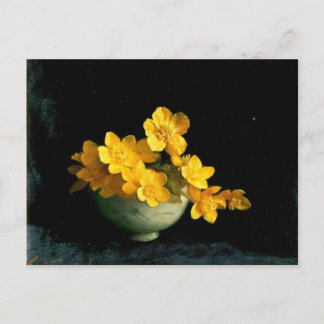 Carte Postale Marais Marigolds, peinture sur nature