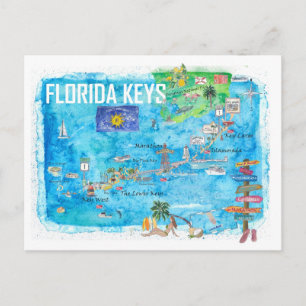 Carte Postale Marathon Key West des Florida Keys Key Largo