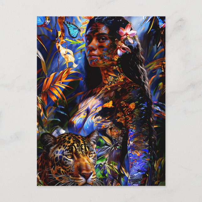 Carte Postale "Marayuna" - Palette Forestière - Femmes En Amazon (Devant)