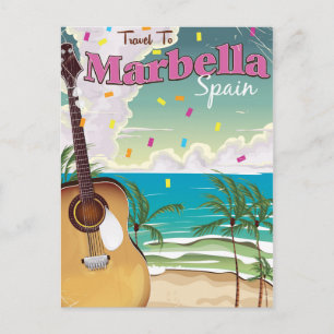Carte Postale Marbella Espagne vintage vacances poster