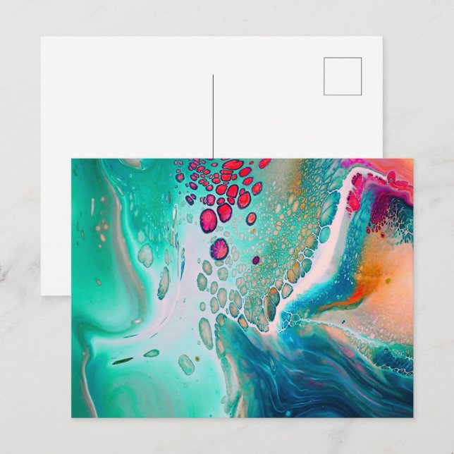 Carte Postale Marbre Electric Tides of Color (Devant / Derrière)