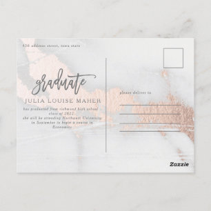 Carte Postale marbre moderne élégant photo diplôme