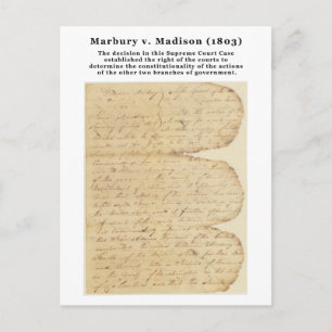 Carte Postale Marbury c. Madison, 5 U.S. 137 (1803)