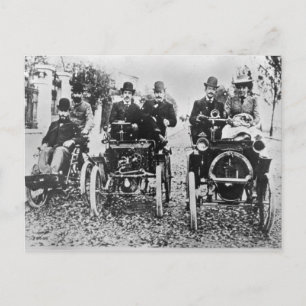 Carte Postale Marcel (d.1903) et Louis (1877-1944) Renault driv