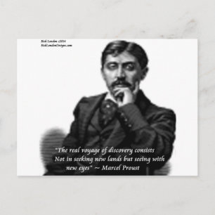 Carte Postale Marcel Proust & Citation célèbre