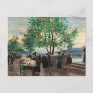 Carte Postale Marchands sur la Seine   Victor Gabriel Gilbert