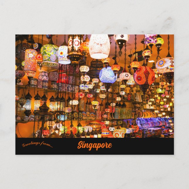 Carte Postale Marché à Singapour (Devant)