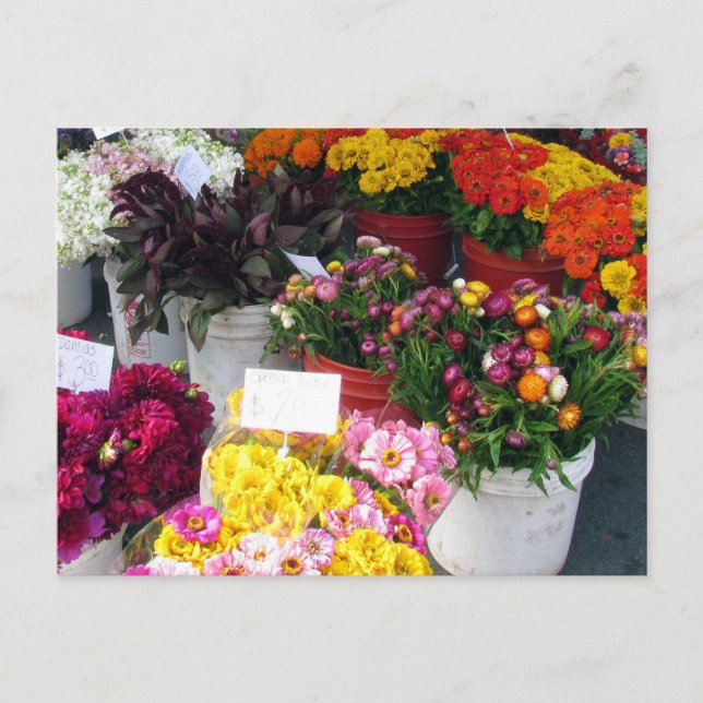 Carte postale - Marché aux fleurs (Devant)
