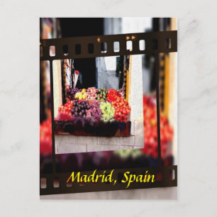 Carte Postale Marché aux fruits de fenêtre - Madrid, Espagne