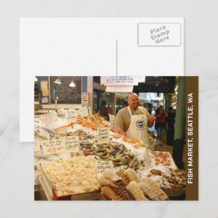 Carte Postale Marché aux poissons de Seattle Washington