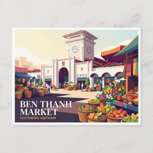 Carte Postale Marché Ben Thanh Ville Ho Chi Minh Vietnam
