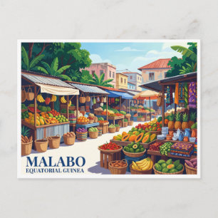 Carte Postale Marché central de Malabo Guinée équatoriale