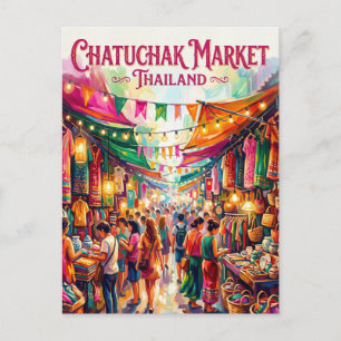 Carte Postale Marché Chatuchak Thaïlande