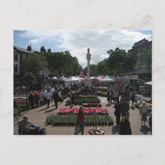 Carte Postale Marché continental de Carlisle Cumbria (Devant)