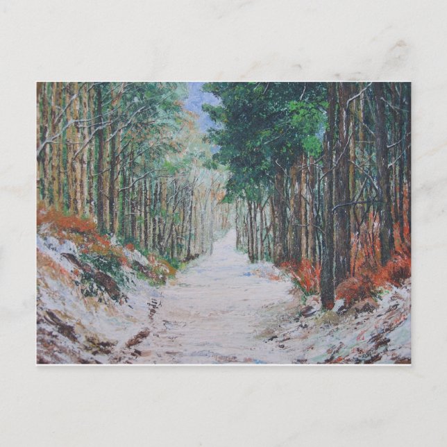 Carte Postale Marche dans la forêt, Yorkshire, Angleterre. (Devant)