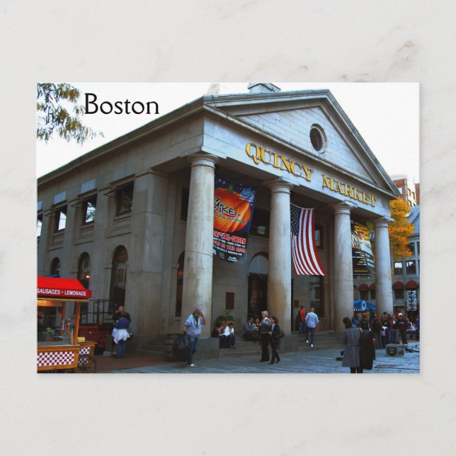 Carte Postale Marché de Boston Quincy (Devant)