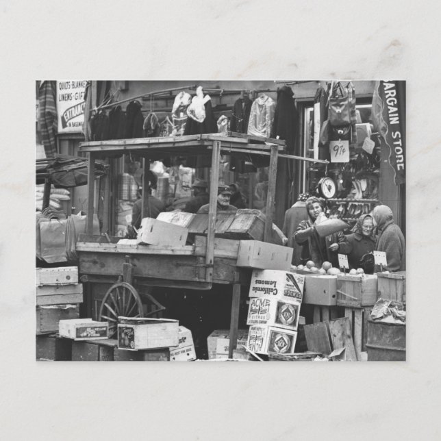 Carte Postale Marché de Brownsville, Brooklyn : 1962 (Devant)