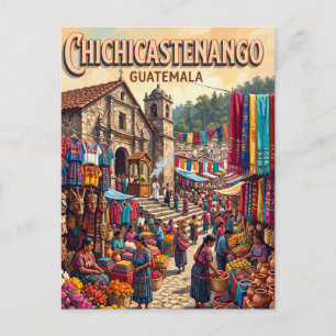 Carte Postale Marché de Chichicastenango Guatemala