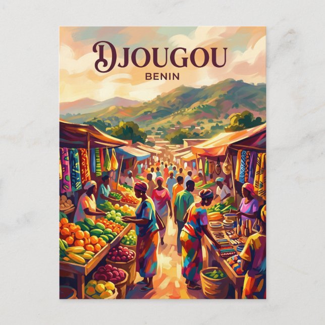 Carte Postale Marché de Djougou Bénin (Devant)