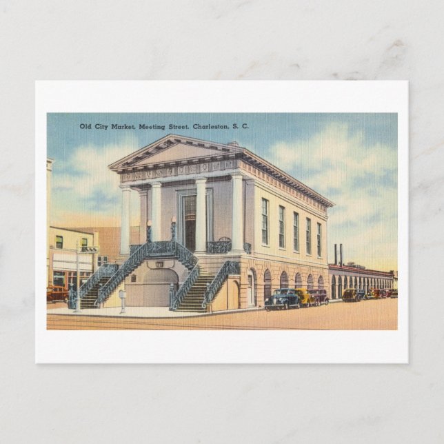 Carte Postale Marché de la vieille ville à Charleston, Caroline  (Devant)