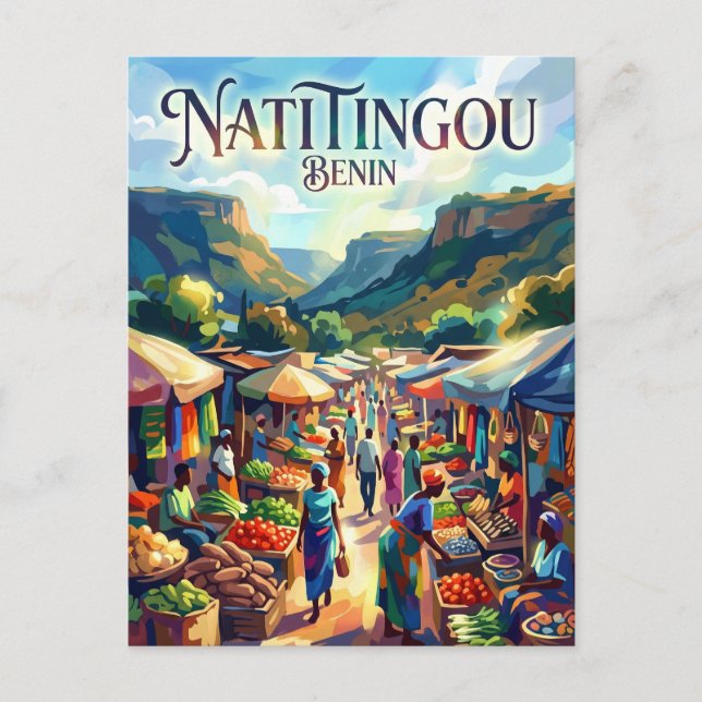 Carte Postale Marché de Natitingou Bénin (Devant)